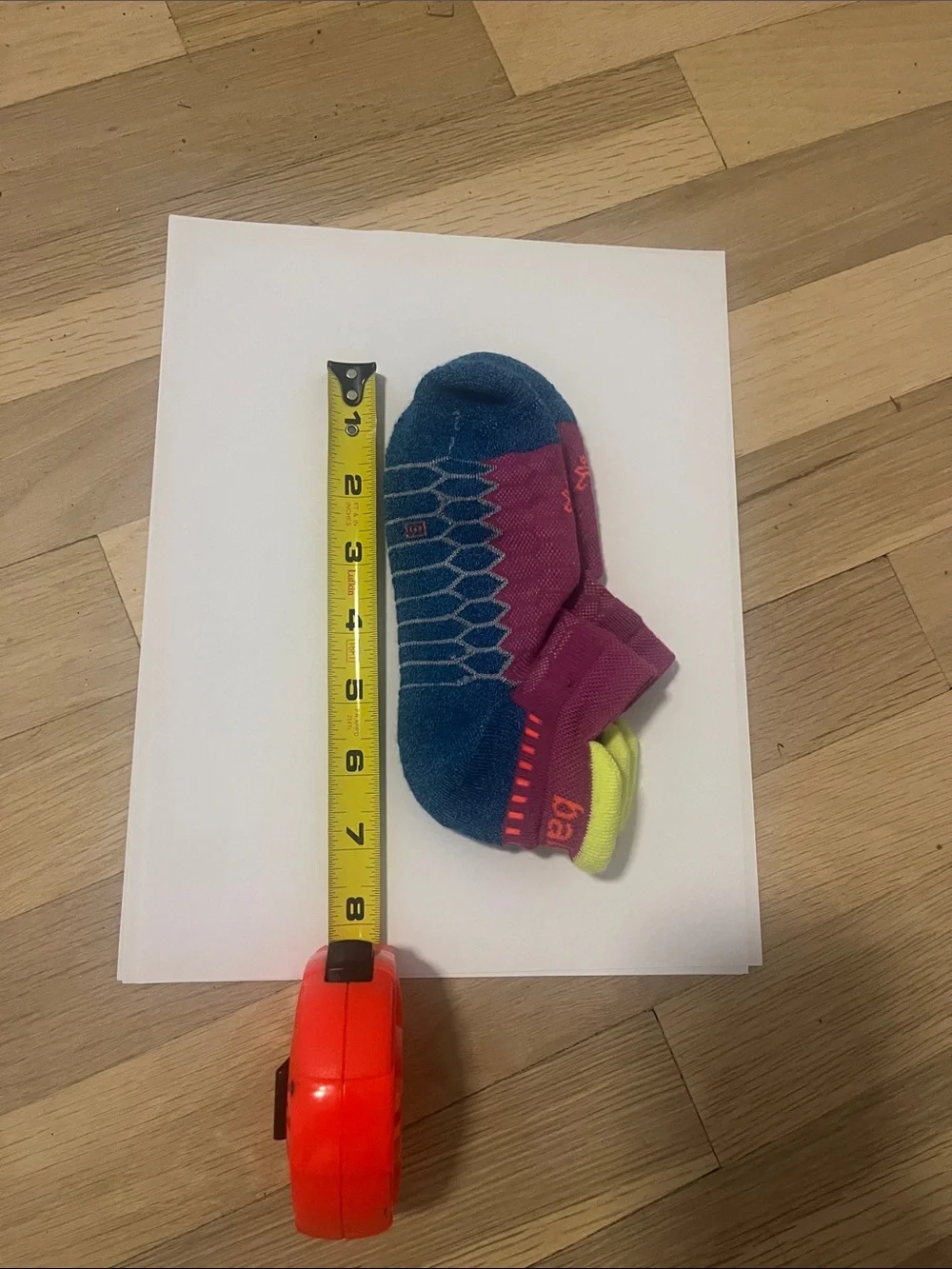 Woman's Low-Cut Performance Socks - Pink, Blue & Neon Yellow Small